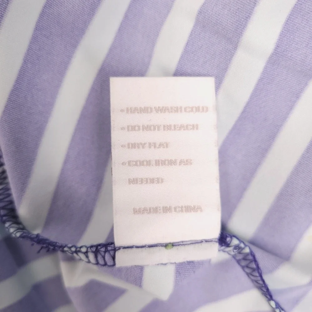 ELLIE KAI Skirt Womens Size 4 Mini Foldover Purple and Mint Stripe Activewear
